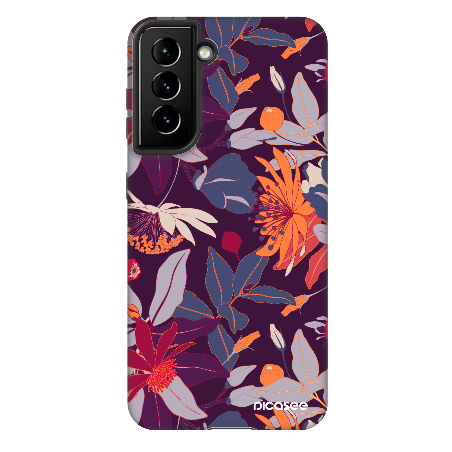 Picasee Fashion Case pro Samsung Galaxy S21 5G G991B - Purple Leaf