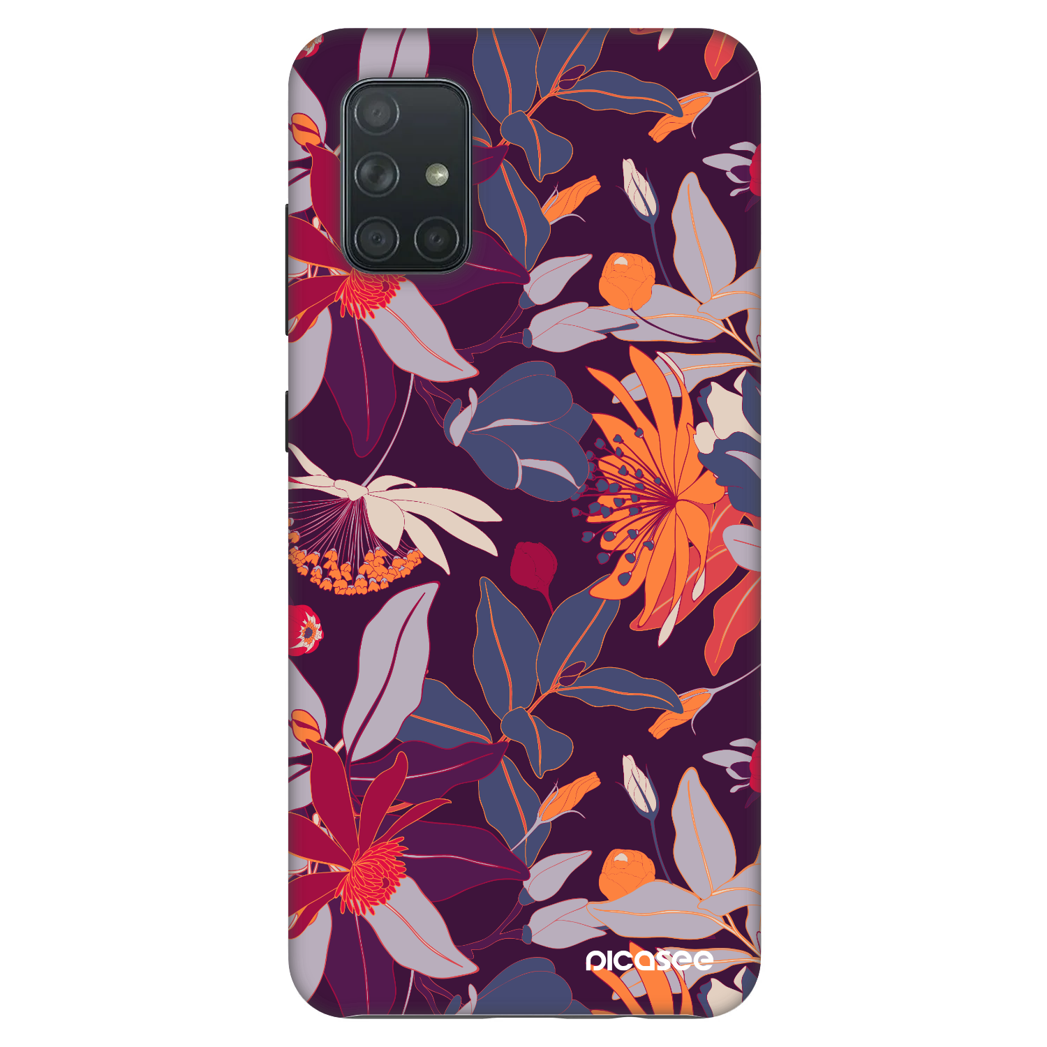 Picasee Fashion Case pro Samsung Galaxy A71 A715F - Purple Leaf