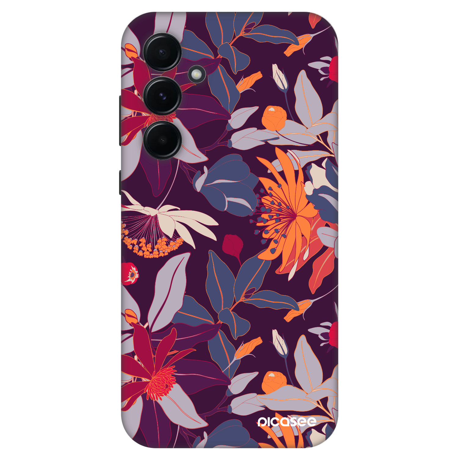 Picasee Fashion Case pro Samsung Galaxy A55 5G A556B - Purple Leaf