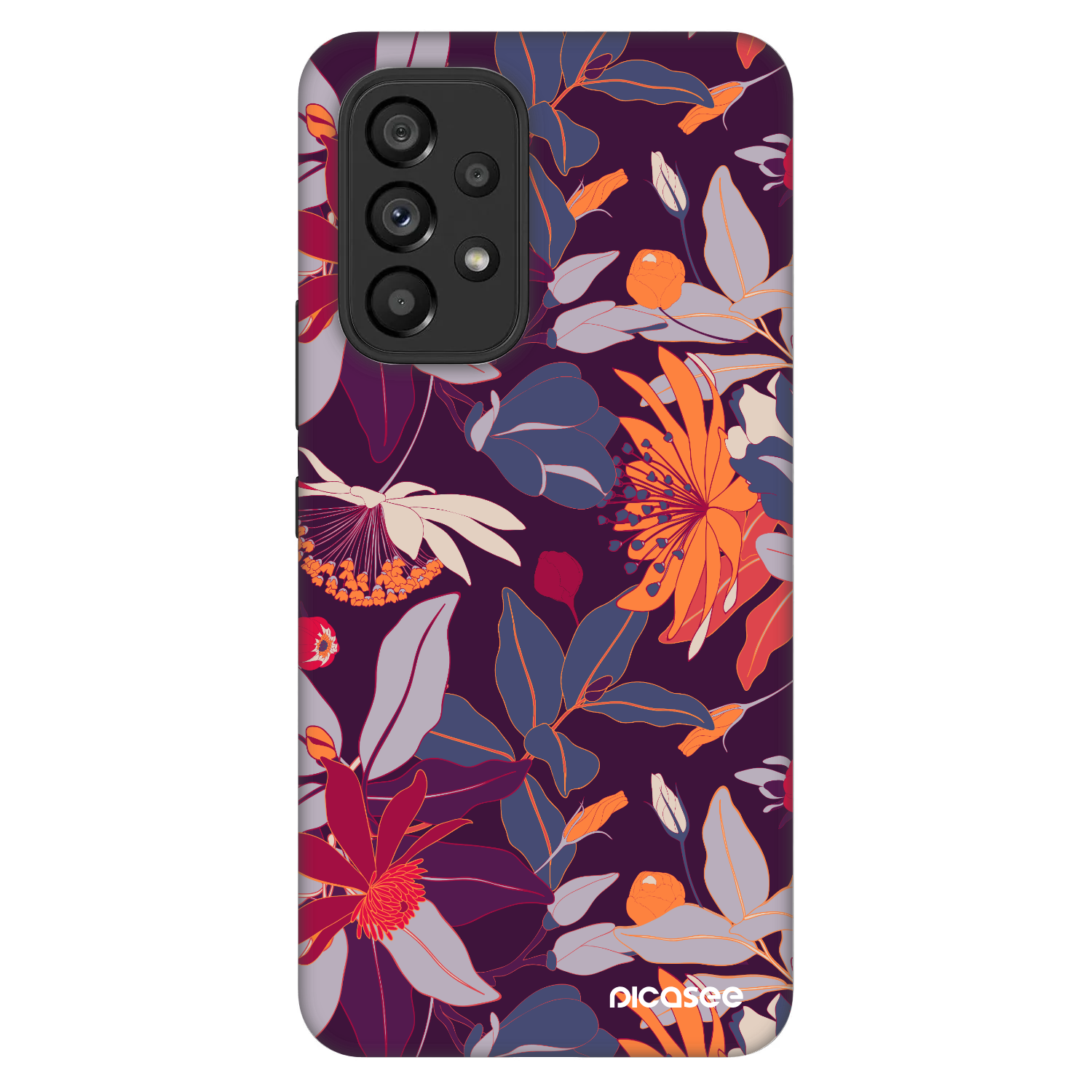 Picasee Fashion Case pro Samsung Galaxy A53 5G A536 - Purple Leaf