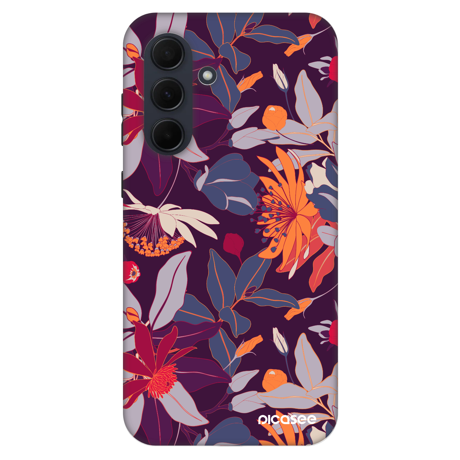 Picasee Fashion Case pro Samsung Galaxy A35 5G A356B - Purple Leaf