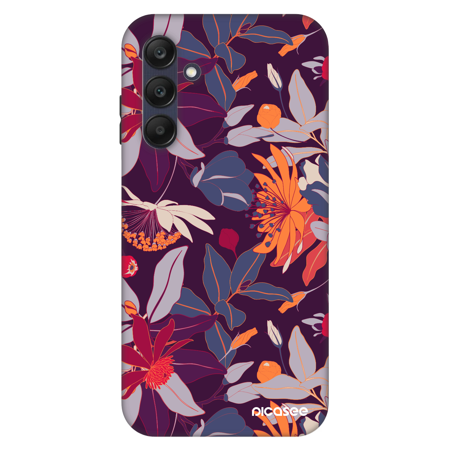 Picasee Fashion Case pro Samsung Galaxy A25 A256B 5G - Purple Leaf