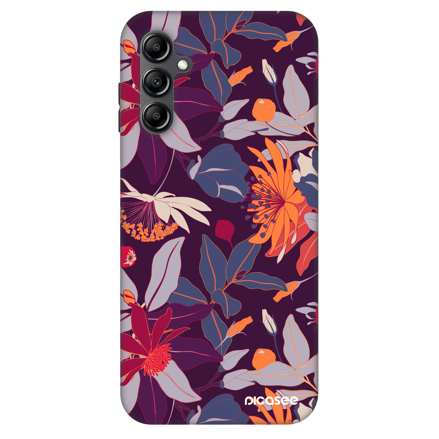 Picasee Fashion Case pro Samsung Galaxy A14 4G A145R - Purple Leaf