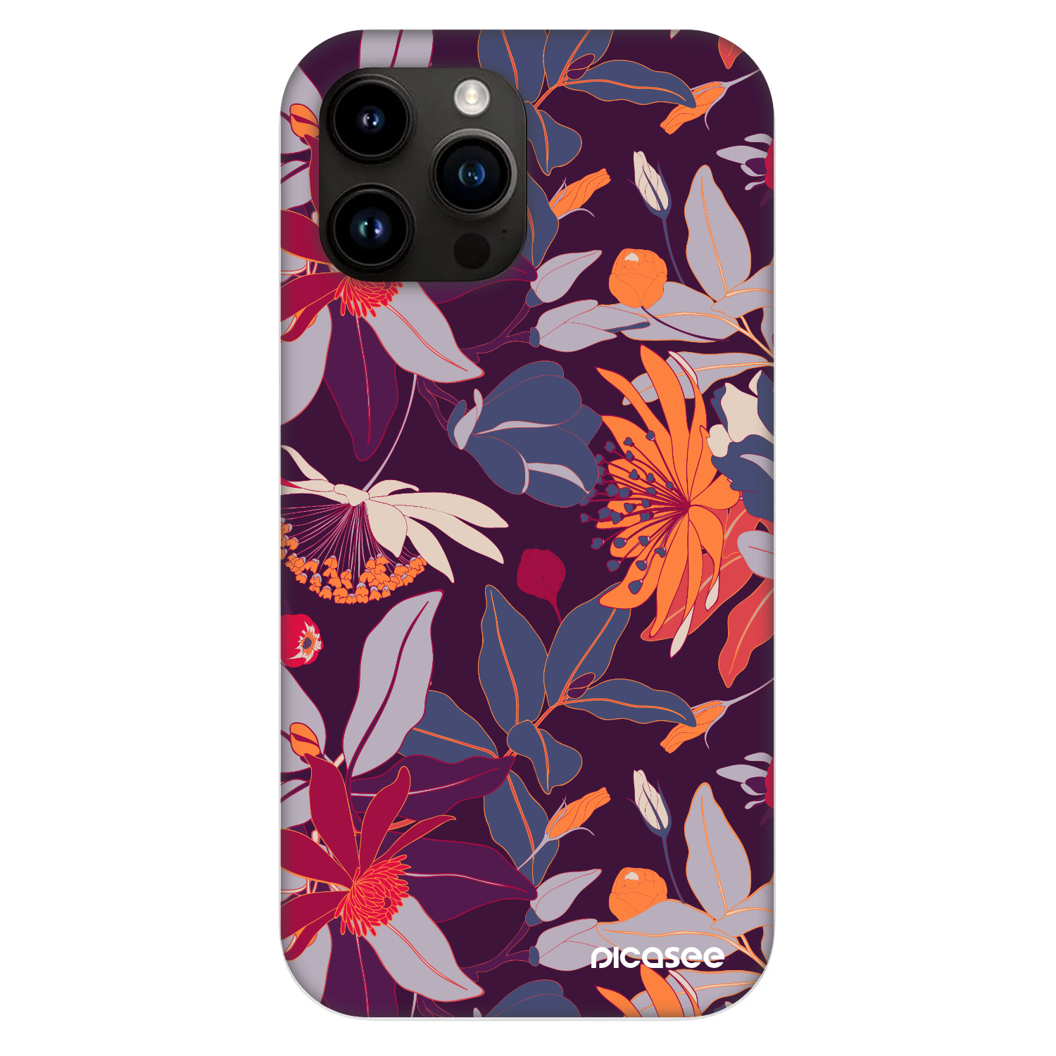 Picasee Fashion Case MagSafe Apple iPhone 13 Pro Max - Purple Leaf