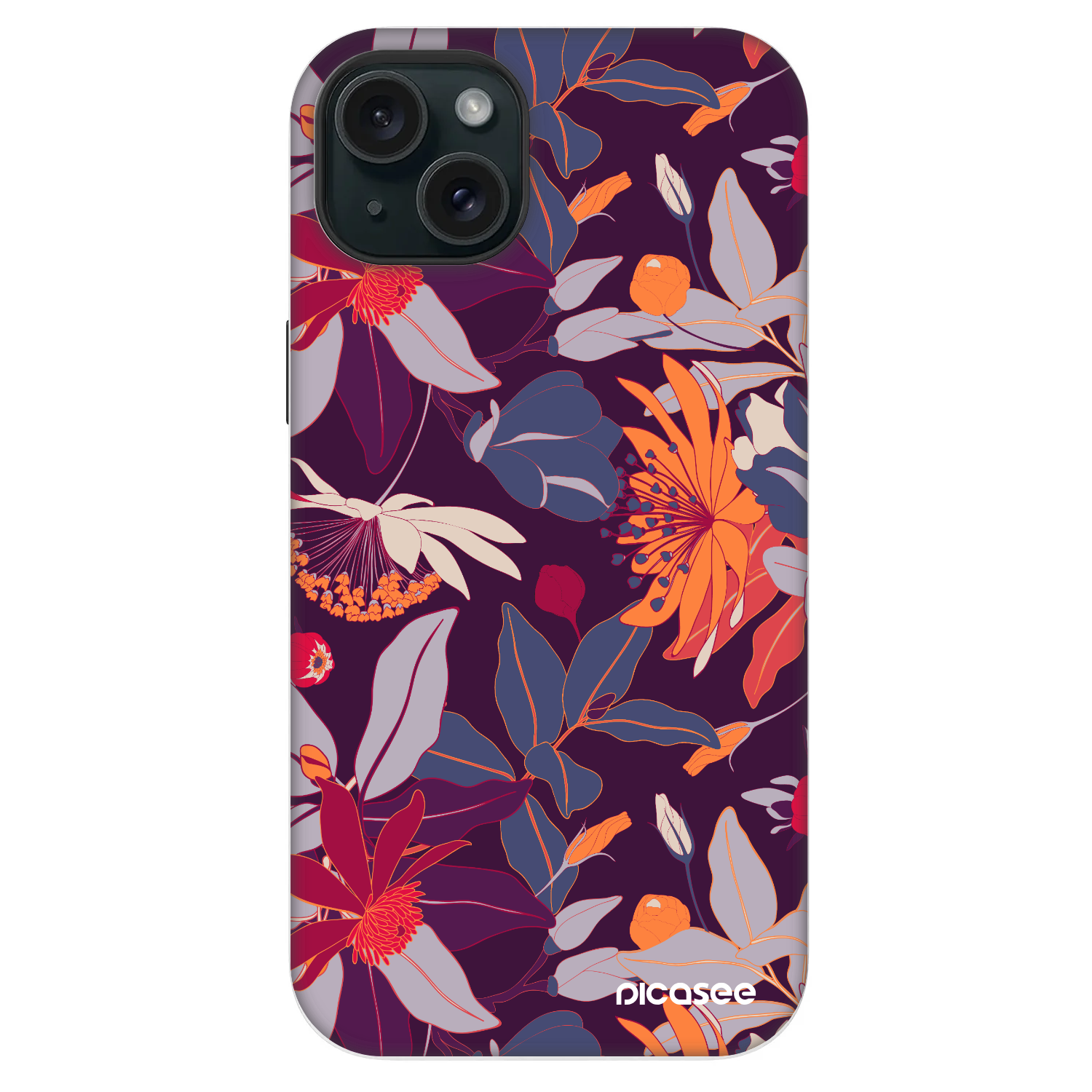 Picasee Fashion Case MagSafe Apple iPhone 14 Plus - Purple Leaf