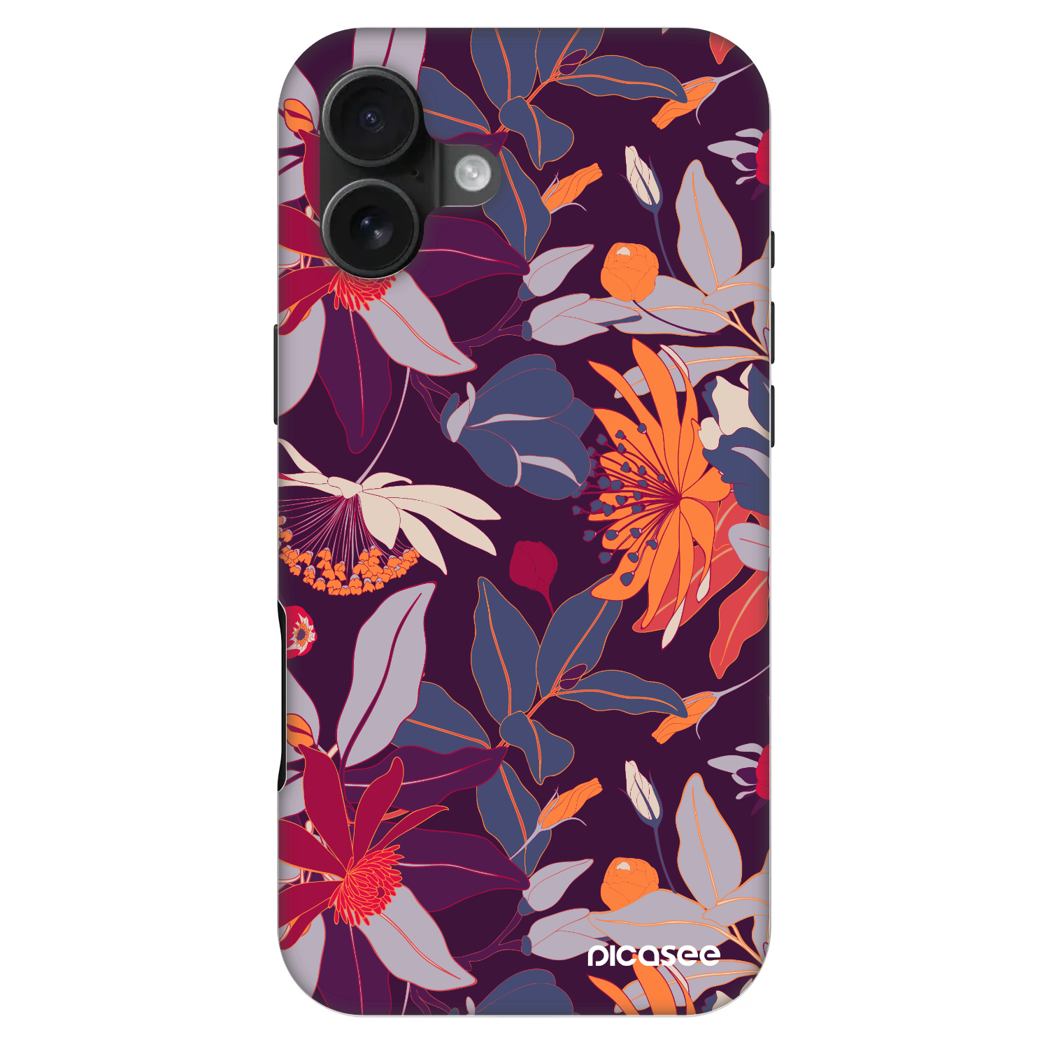 Picasee Fashion Case MagSafe Apple iPhone 16 Plus - Purple Leaf