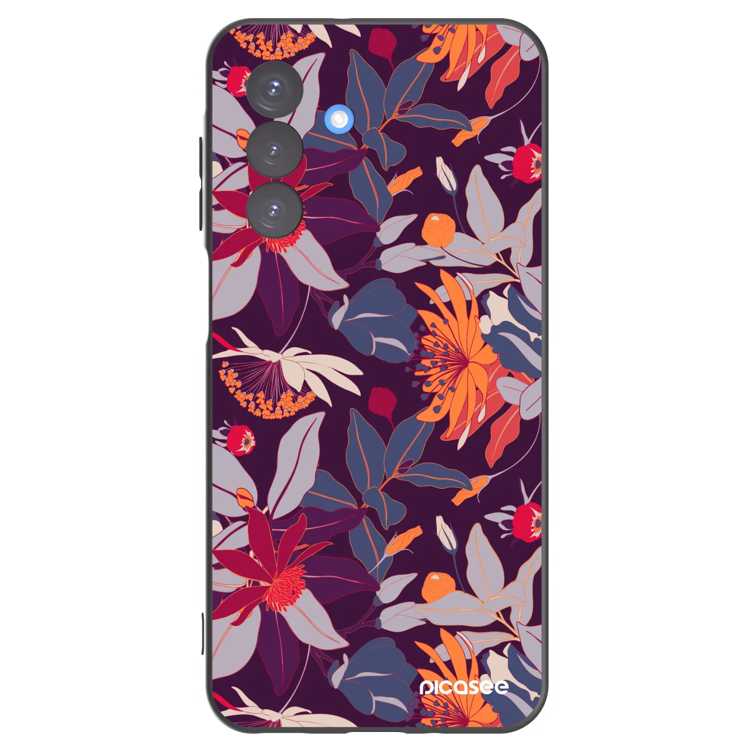 Picasee silikonový černý obal pro Samsung Galaxy A17 5G - Purple Leaf