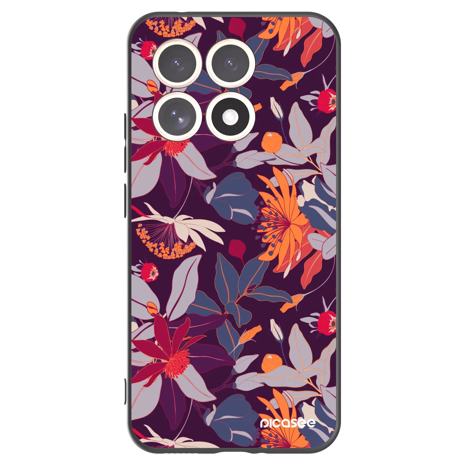 Picasee silikonový černý obal pro Xiaomi 15T - Purple Leaf
