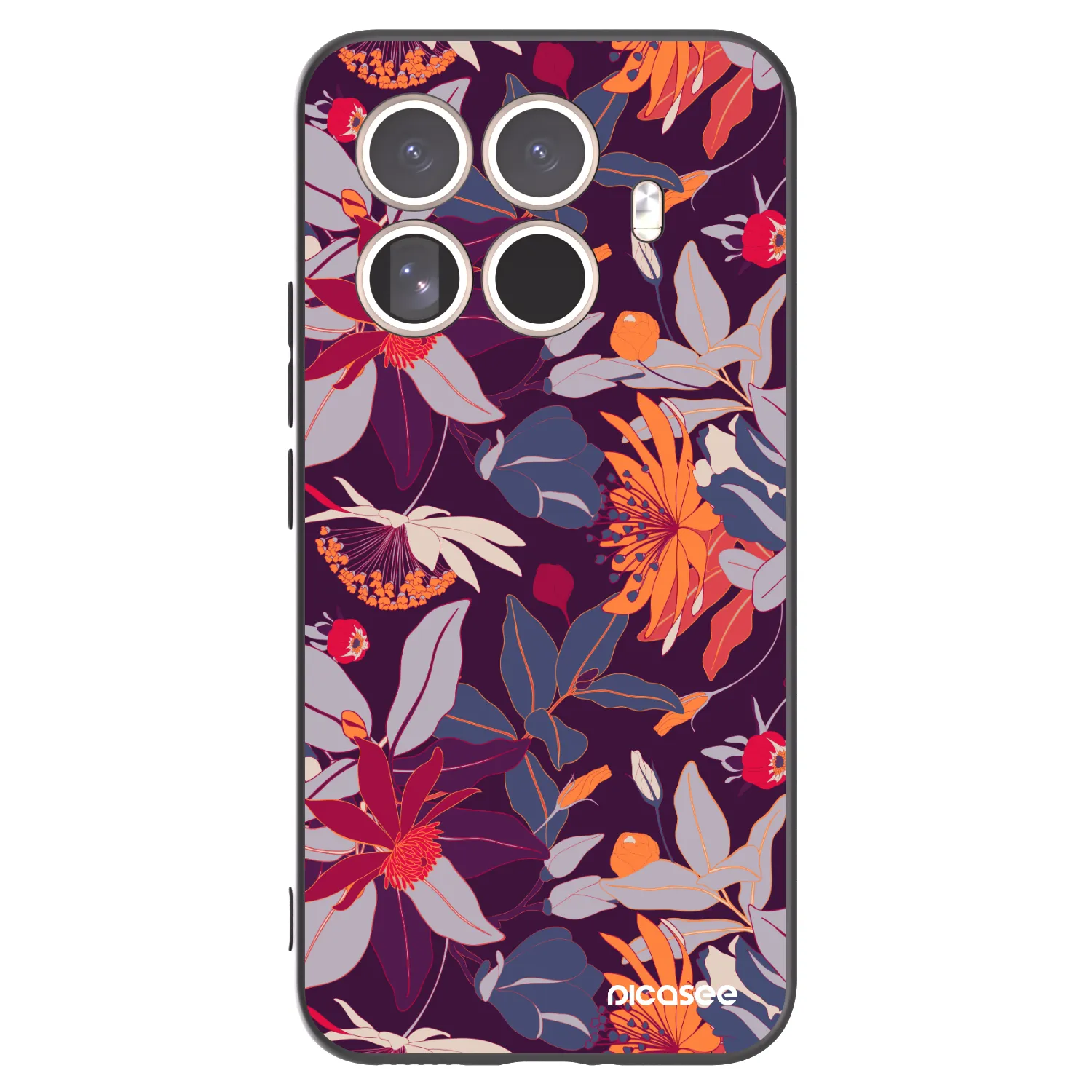 Picasee silikonový černý obal pro Xiaomi 15T Pro - Purple Leaf