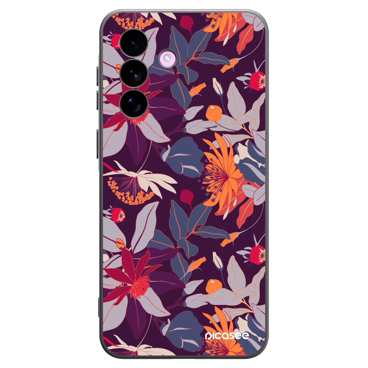 Picasee silikonový černý obal pro Samsung Galaxy A57 5G - Purple Leaf