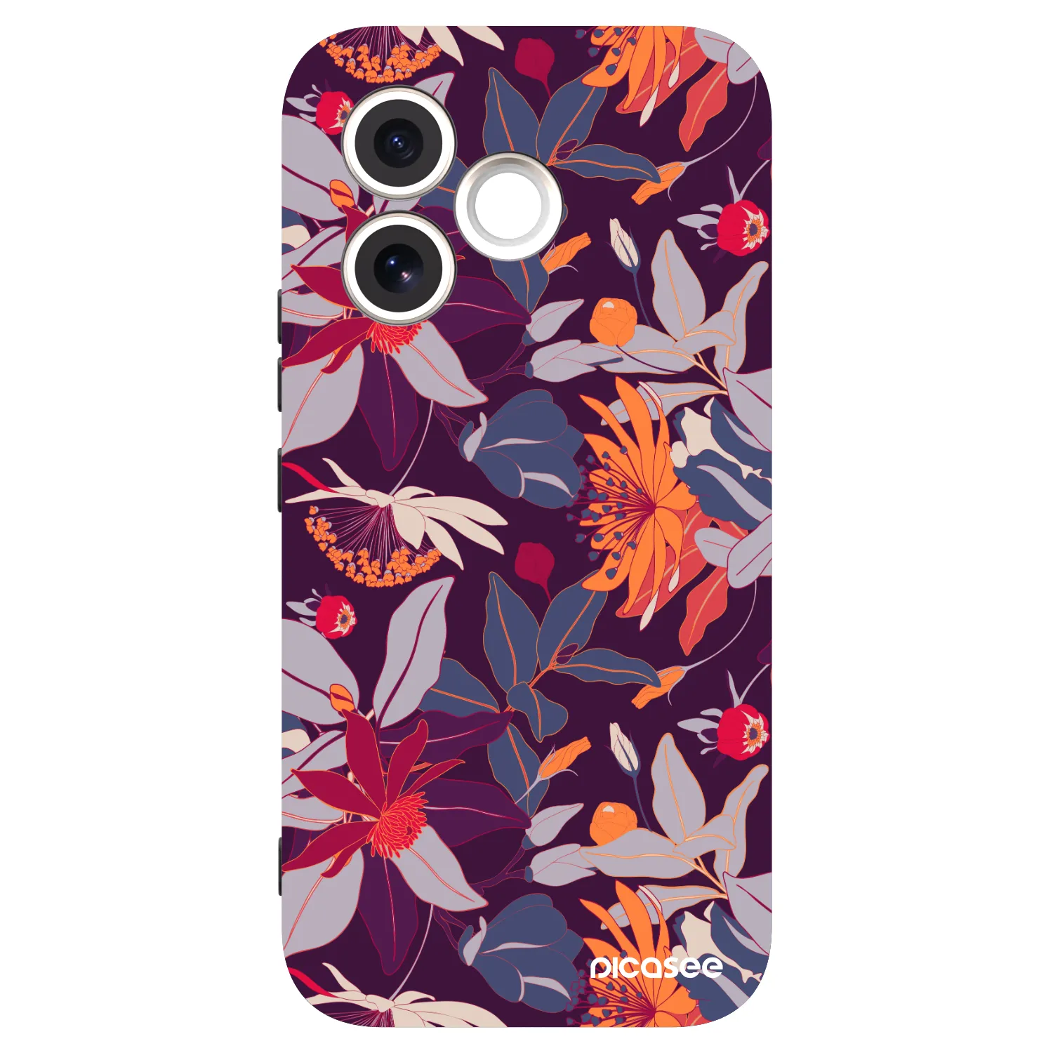 Picasee silikonový černý obal pro Honor 600 Lite - Purple Leaf