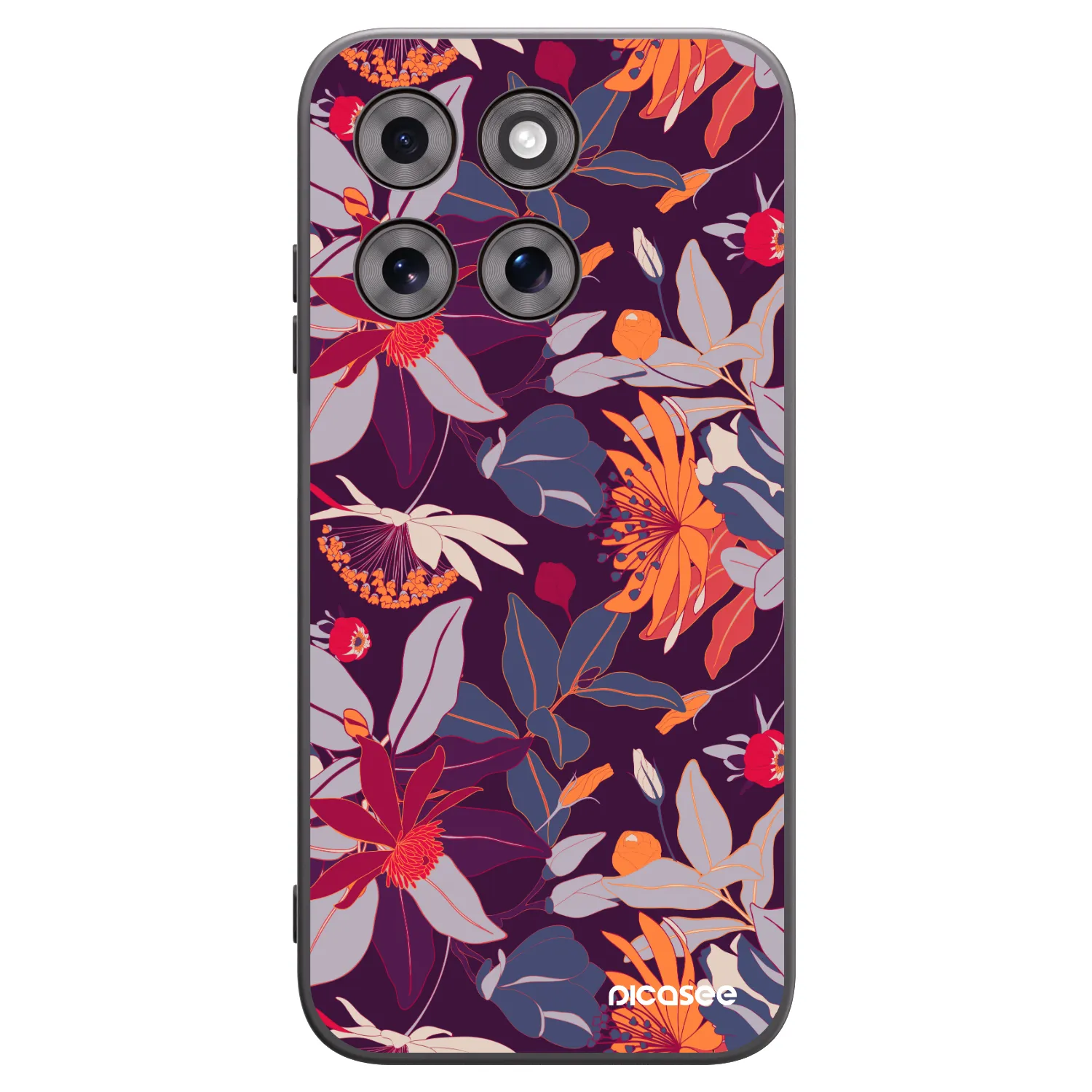 Picasee silikonový černý obal pro Motorola Moto G77 - Purple Leaf
