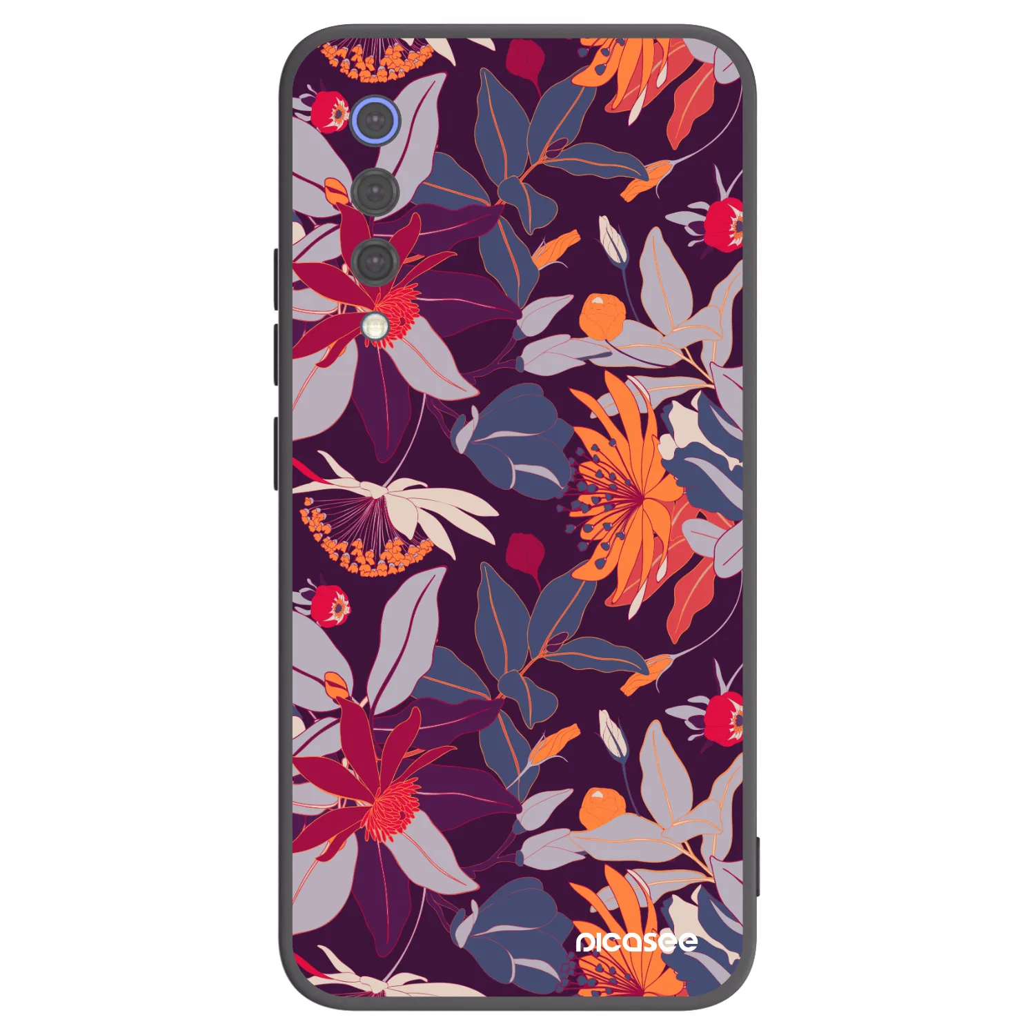 Picasee silikonový černý obal pro Xiaomi Mi 9 SE - Purple Leaf