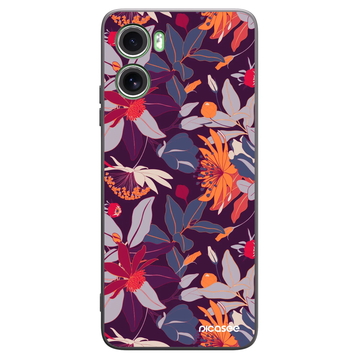 Picasee silikonový černý obal pro Motorola Moto G06 - Purple Leaf
