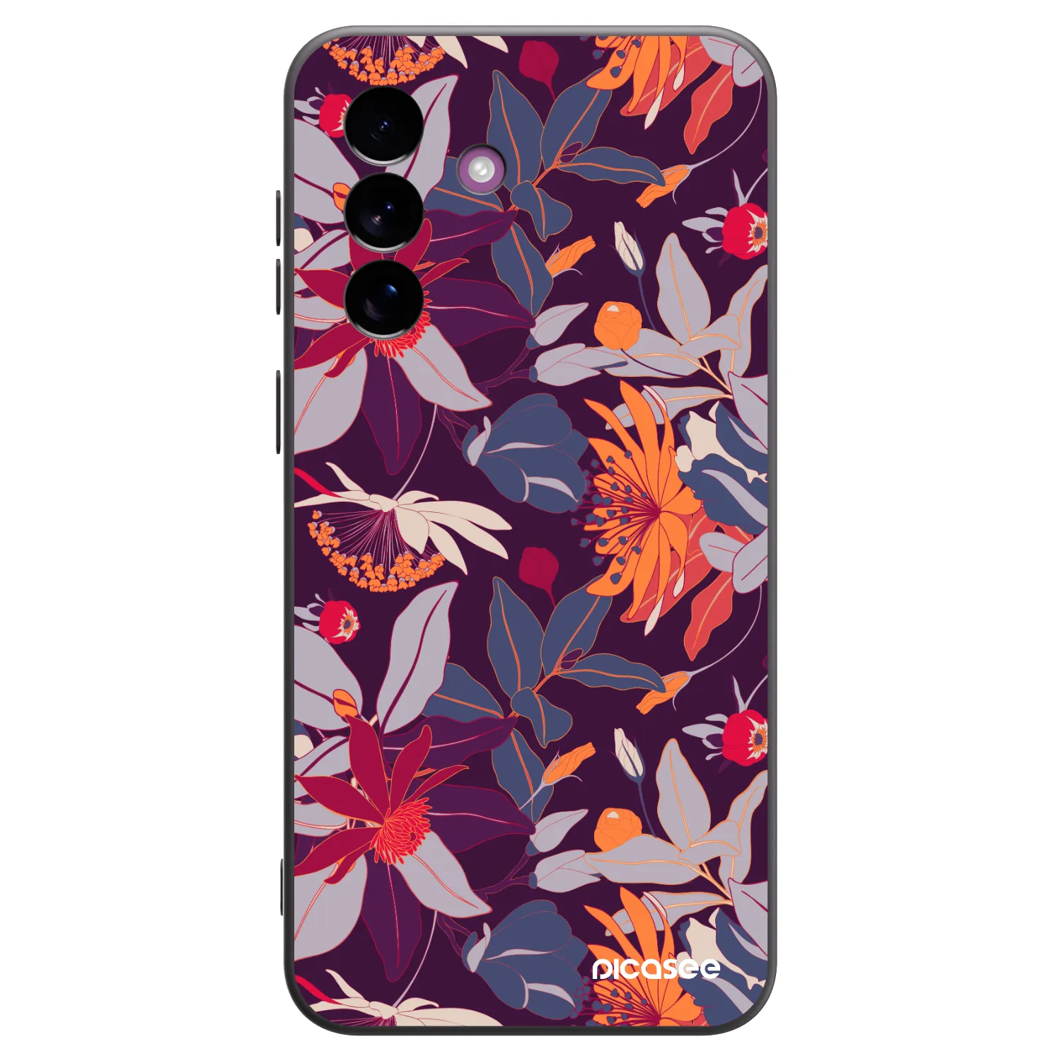 Picasee silikonový černý obal pro Samsung Galaxy A37 - Purple Leaf