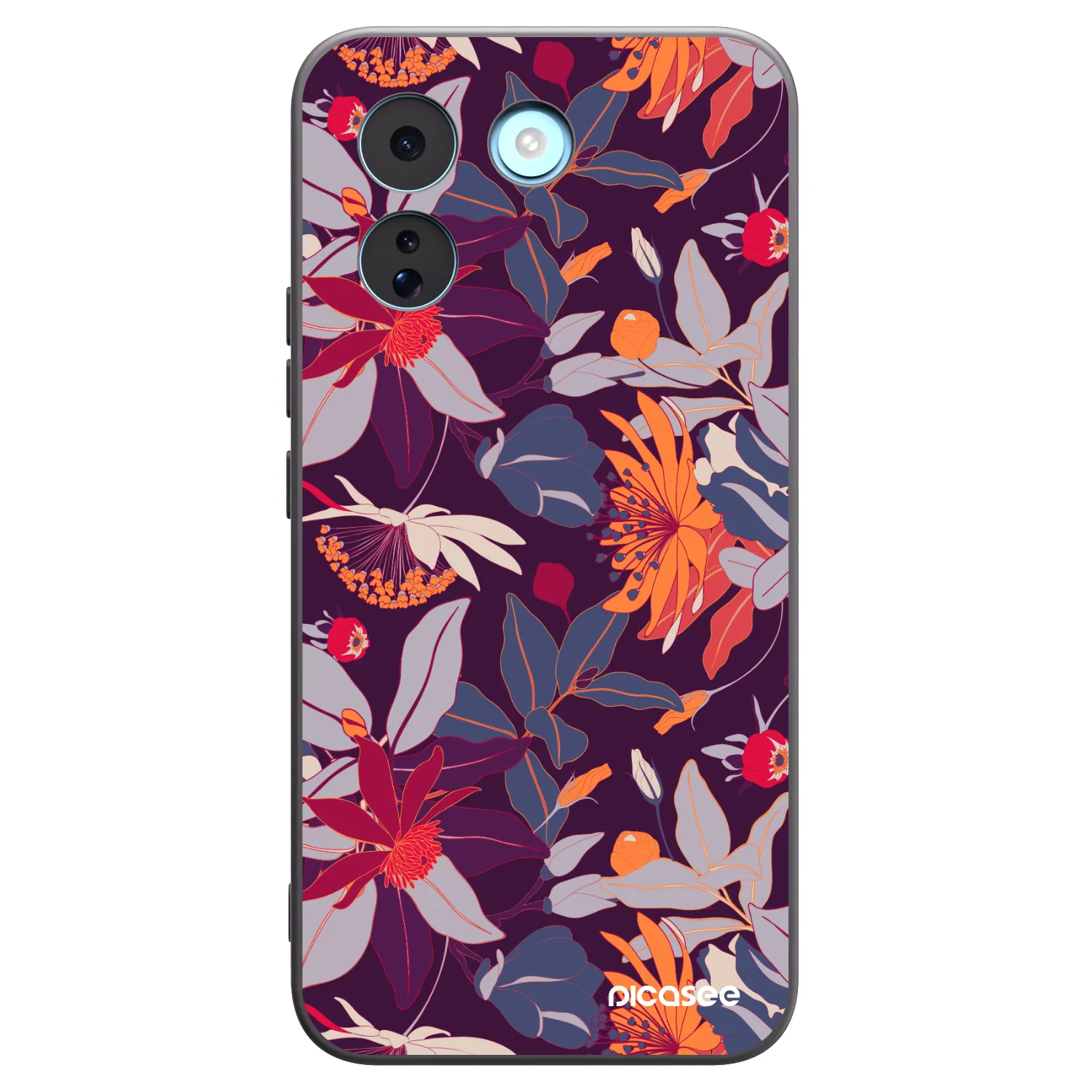 Picasee silikonový černý obal pro Xiaomi Redmi Note 17 Pro MAX 5G - Purple Leaf