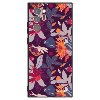 Picasee silikonový černý obal pro Samsung Galaxy Note 20 Ultra - Purple Leaf