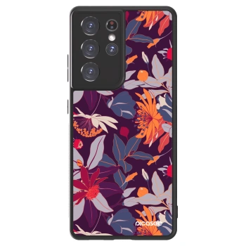 Picasee ULTIMATE CASE pro Samsung Galaxy S21 Ultra 5G G998B - Purple Leaf