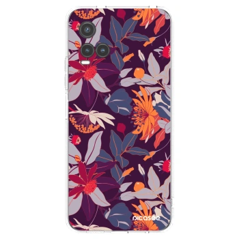 Picasee silikonový průhledný obal pro Vivo Y33s - Purple Leaf