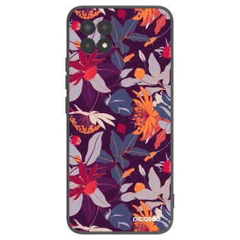 Picasee silikonový černý obal pro Realme 8i - Purple Leaf
