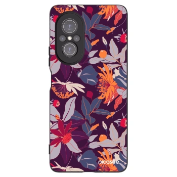 Picasee silikonový černý obal pro Huawei Nova 9 SE - Purple Leaf