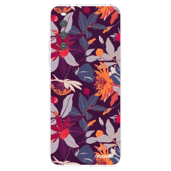 Picasee silikonový průhledný obal pro Sony Xperia 10 IV 5G - Purple Leaf