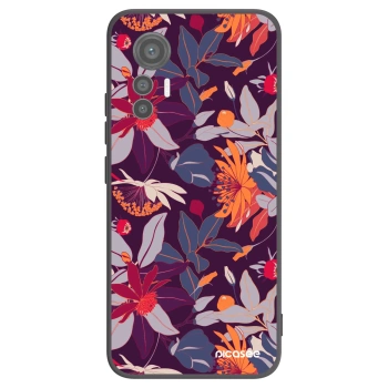 Picasee silikonový černý obal pro Xiaomi 12 Lite - Purple Leaf