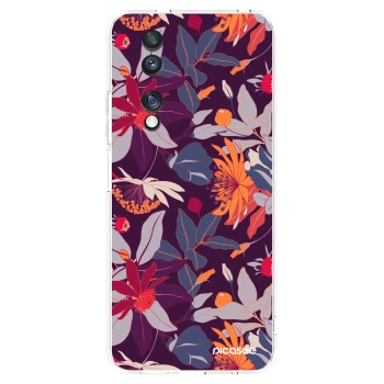 Picasee silikonový průhledný obal pro Honor 70 - Purple Leaf