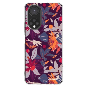 Picasee silikonový průhledný obal pro Honor X7 - Purple Leaf