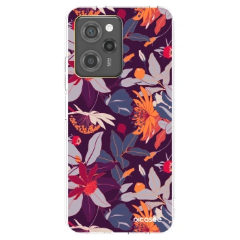 Picasee silikonový černý obal pro Xiaomi Poco X5 Pro - Purple Leaf