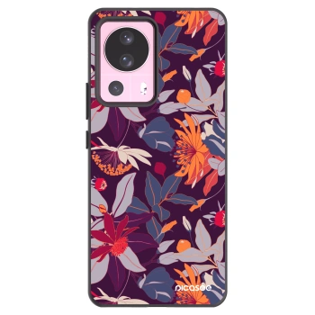 Picasee silikonový černý obal pro Xiaomi 13 Lite - Purple Leaf