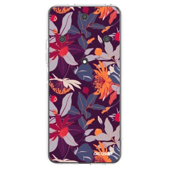 Picasee silikonový průhledný obal pro Honor Magic5 Lite 5G - Purple Leaf