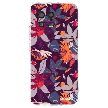 Picasee silikonový průhledný obal pro Xiaomi 13 - Purple Leaf