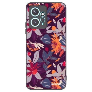 Picasee silikonový černý obal pro Xiaomi Redmi Note 12 4G - Purple Leaf