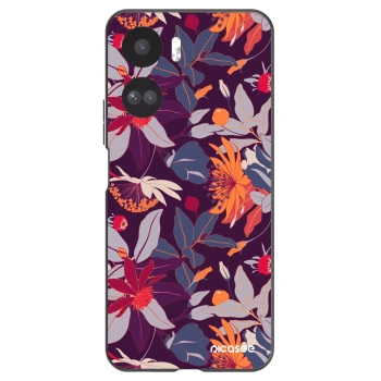 Picasee silikonový černý obal pro Honor 90 Lite 5G - Purple Leaf