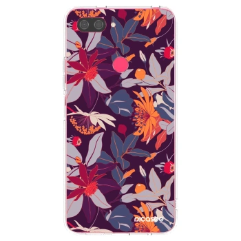Picasee silikonový průhledný obal pro Xiaomi Mi 8 Lite - Purple Leaf