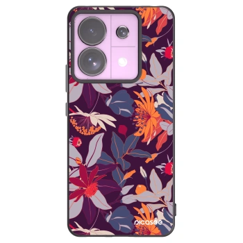 Picasee silikonový černý obal pro Xiaomi Redmi Note 13 Pro 5G - Purple Leaf