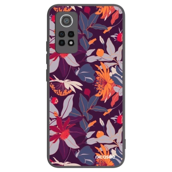 Picasee silikonový černý obal pro Xiaomi Redmi Note 12 Pro 4G - Purple Leaf