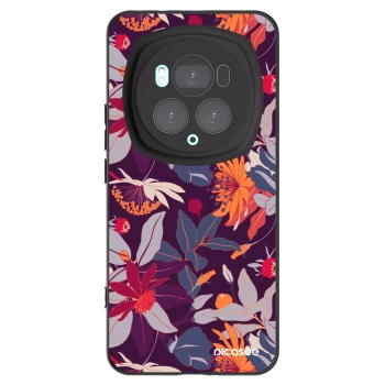 Picasee silikonový černý obal pro Honor Magic6 Pro - Purple Leaf