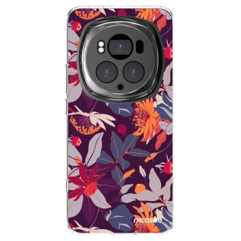 Picasee silikonový průhledný obal pro Honor Magic6 Pro - Purple Leaf