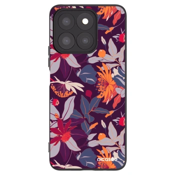Picasee silikonový černý obal pro Honor X8b - Purple Leaf