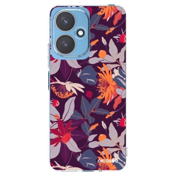 Picasee silikonový průhledný obal pro Xiaomi Redmi 13C 5G - Purple Leaf