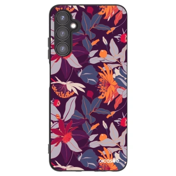 Picasee silikonový černý obal pro Samsung Galaxy A05s A057G - Purple Leaf