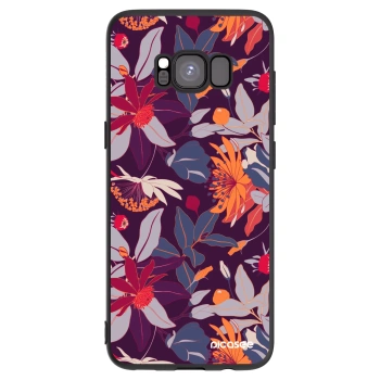 Picasee silikonový černý obal pro Samsung Galaxy S8 G950F - Purple Leaf