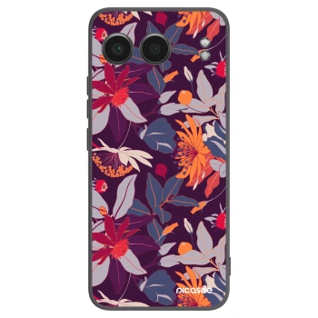 Picasee silikonový černý obal pro OnePlus Nord 4 - Purple Leaf