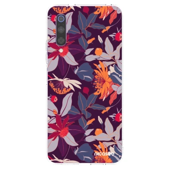 Picasee silikonový průhledný obal pro Xiaomi Mi 9 - Purple Leaf