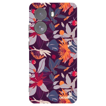 Picasee silikonový černý obal pro Xiaomi Poco X7 - Purple Leaf