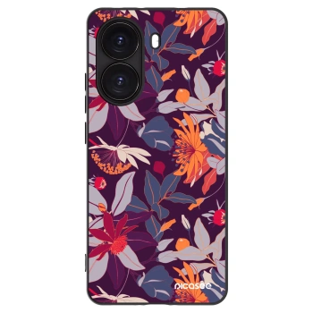 Picasee silikonový černý obal pro Xiaomi Poco X7 Pro 5G - Purple Leaf