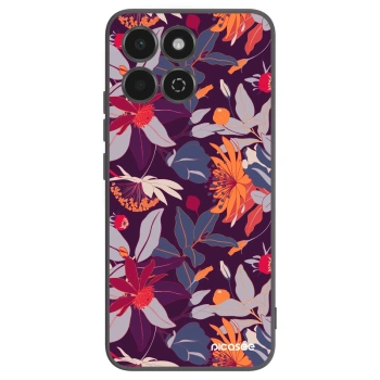 Picasee silikonový černý obal pro Honor 200 Smart 5G - Purple Leaf