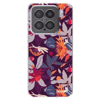 Picasee silikonový průhledný obal pro Xiaomi 15 - Purple Leaf